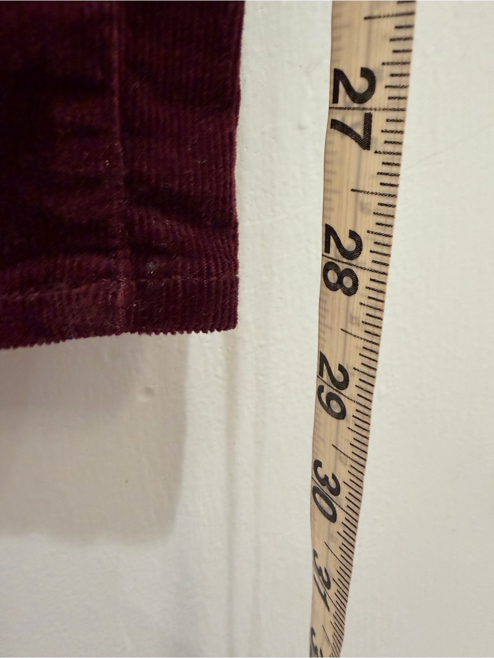 Talbots Corduroy Straight Leg Pants High Waisted Burgundy Red Women's Size 12P - Picture 11 of 14